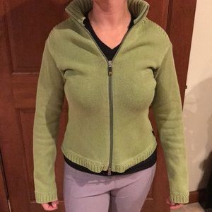 Light green zip up sweater